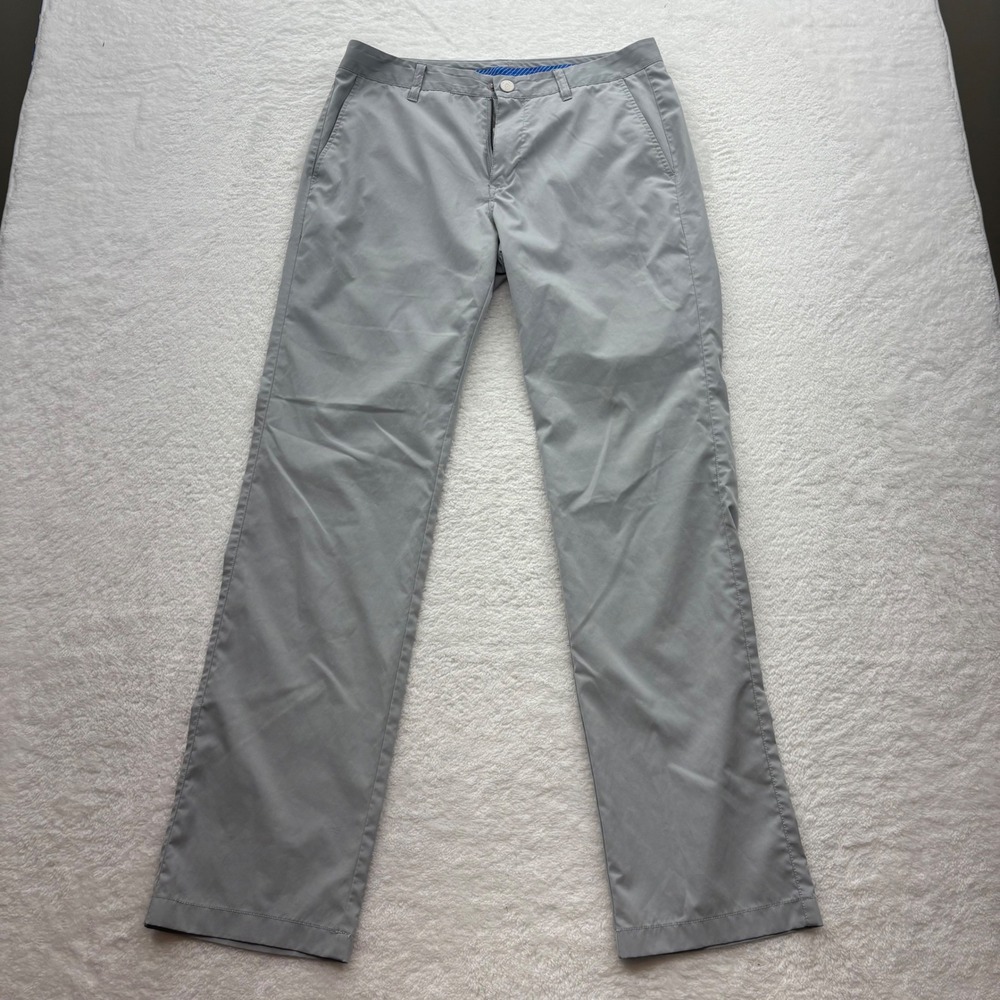 Bonobos Golf Pants Mens 32x34 Straight Leg Grey Performance Chino RN128054